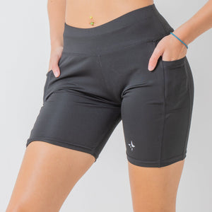 Top Notch High Waisted Yoga Shorts With Pockets